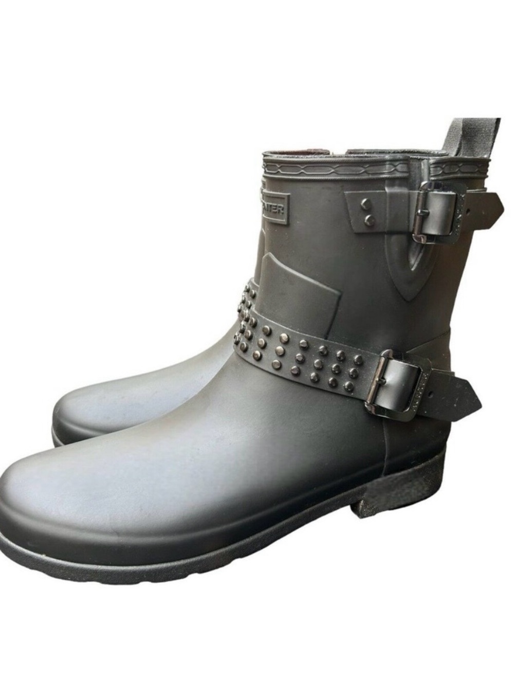 Hunter studded rain boots women size 10